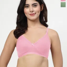 LILY Pack of 2 Full Coverage Seamless Non Padded T-shirt Bra-94