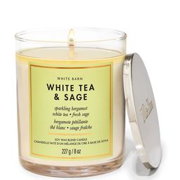Bath & Body Works White Tea & Sage Single Wick Scented Candle-35