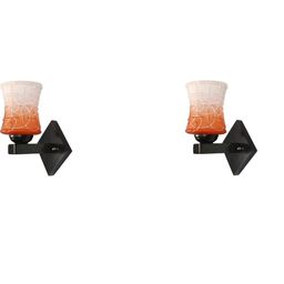 1ST TIME Orange & White Glass Traditional Cylinder Shaped Wall Lamp-picture-39