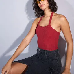 SASSAFRAS Halter Neck Top-image-54