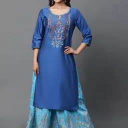 AURELIA Women Geometric Thread Work Kurta-58