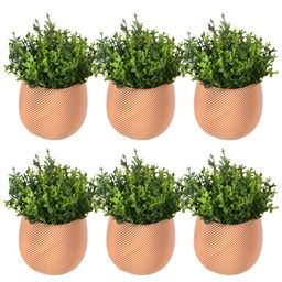 RUBOXA Gold-Toned & Green 6 Pieces Artificial Plant With Pots-image-36