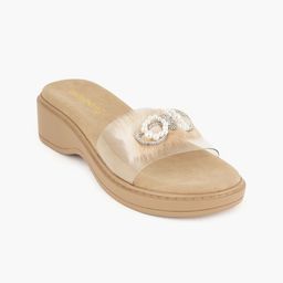 DressBerry Textured Party Platform Sandals-33