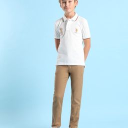U.S. Polo Assn. Kids Boys Brand Logo Printed Polo Collar T-shirt-picture-42
