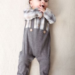 BeBeBum Infant Boys Checked Cotton Sleepsuit-7