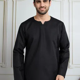 House of Pataudi Men Sweetheart Neck Short Kurta-37