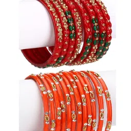 1ST TIME Red Alloy Bangle-34
