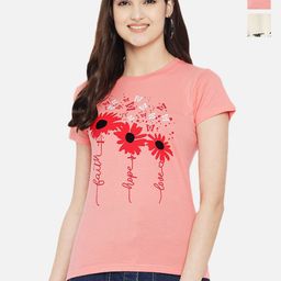 Dreambe Women Typography Printed T-shirt-picture-5