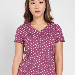 Dreamz by Pantaloons Printed Pure Cotton Round Neck Half Sleeve Lounge T-Shirt-picture-31