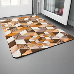 IVAZA Camel Brown 2300 GSM Silicone Bath Rugs-image-94