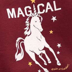 Lazy Bones Full Sleeves Sweatshirt Unicorn Print - Maroon image 3