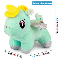 Fiddlerz Stuffed Unicorn Plush Toy Multicolor - Height 30 cm image 3