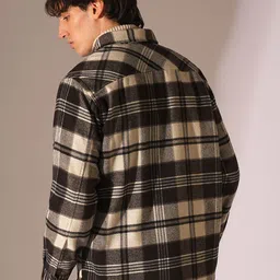 SELECTED Men Checked Open Front Jacket with Embroidered image 4