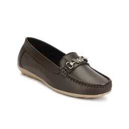 INKLENZO Women Fashion Round Toe Lightweight Horsebit Slip-On Loafers-32