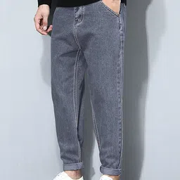 Ben Martin Men Carrot Tapered Fit High-Rise Stretchable Jeans-image-51