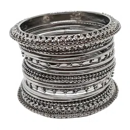 CHRISHAN Pack Of 18 Oxidized Bangles image 2