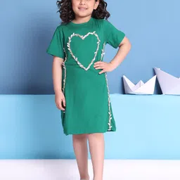 Baawri Girls Round Neck A-Line Knee Length Dress-image-29