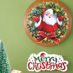 Ascension Red & White Merry Christmas Wooden Wall Hanging-image-38