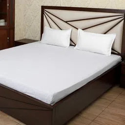 Myntra Elegant Homes White Striped 300 TC King Bedsheet Set 2.28 m x 2.54 m-image-67