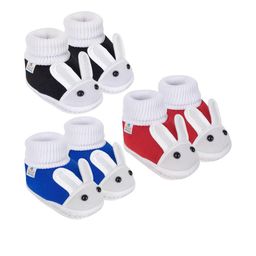 NESKA MODA 0 To 12 Months Baby Boys & Baby Girls Combo Pack 3 Pair Soft Cotton Rabbit Face Booties-image-7