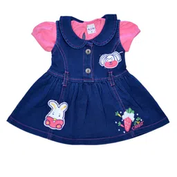 ME N MY Girls Peter Pan Collar Fit & Flare Dress with Tshirst-image-95
