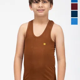 AMUL COMFY Boys  Pack Of 5 Cotton Under Shirt Vests AC-CSRN-VE-MULTI-35-5PC-image-48