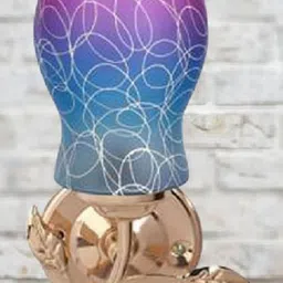 Somil Premium Designer Glass Wall / Night Lamp Elegant & Stylish Dcor Accent for Modern Interiors, color- Pink, Firozi, White, Size:- 22.5 X 20.5 X 32 CM-image-93
