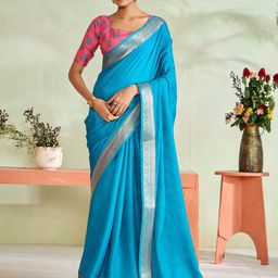 Mitera Floral Printed Zari Pure Crepe Banarasi Saree-image-42