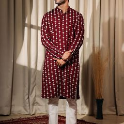Rawayi Men Ethnic Motifs Printed Festive Straight Kurta-image-52