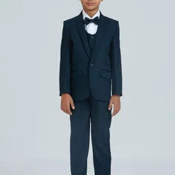 YK Boys Single-Breasted Five-Piece Formal Suit-image-93