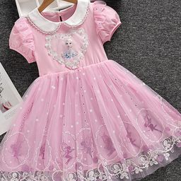 YK Girls Self Design Fit And Flare Knee Length Dress-image-65
