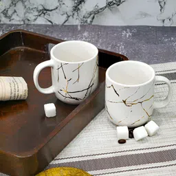 Femora Black & White 6 Pieces Abstract Printed Ceramic Glossy Cups image 4
