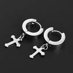 VR Creatives Stainless Steel Contemporary Drop Earrings-image-93