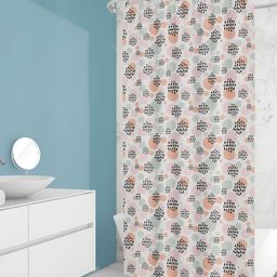 ArtzFolio White & Pink Printed Waterproof Shower Curtain-image-81