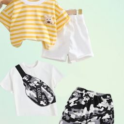 Googo Gaaga Boys Printed T-shirt with Shorts-image-29