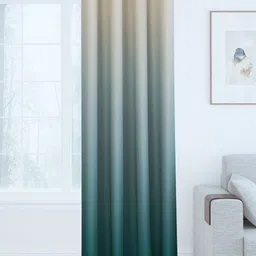 Story@home Green & Cream-Coloured Colourblocked Room Darkening Door Curtain-42
