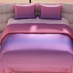 Stoa Paris Skies of Paris Violet & Pink 4 Pieces Satin 300 TC King Bedding Set-image-56