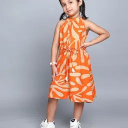 ZACKBEE Print Halter Neck Fit & Flare Midi Dress-picture-47
