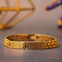 Japam Gold-Plated Wraparound Om Bracelet-18