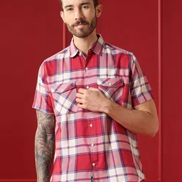 VALEN CLUB Men Tartan Checks Checked Casual Shirt-picture-39