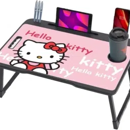 MULTIPURPOSE FOLDABLE WITH CUP HOLDER , STUDY & LAPTOP TABLE Wood Portable Laptop Table-image-47
