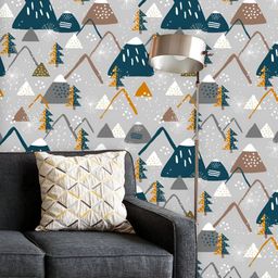 ArtzFolio Printed UV-Resistant Anti-Bacterial Snowy Mountain Pattern Peel & Stick Wallpaper-image-93