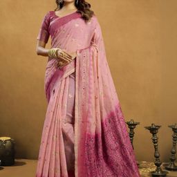 Smart Stree Pure Cotton Zari Weaving Saree-image-80