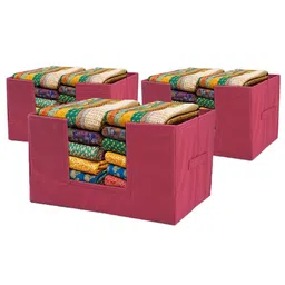 Kuber Industries Maroon 3 Pieces Drawer Organisers-47
