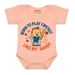 arvesa Born To Play Cricket Printed Romper-picture-30