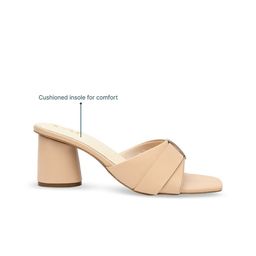 CAI PU Block Peep Toes with Buckles image 3