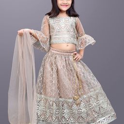 satyamfab Girls Floral Embroidered Gotta Patti Ready to Wear Lehenga & Choli With Dupatta-picture-12