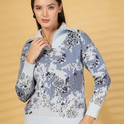 Juelle Women Printed Woollen Pullover-image-29