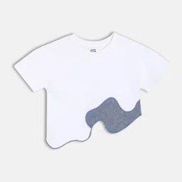 MINI KLUB Girls Cotton Half Sleeves Applique Knit Top-picture-28