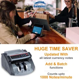 GOBBLER GB-4388-MG Note Counting Machine with Fake Note Detection & LED Display (Black) Note Counting Machine image 2